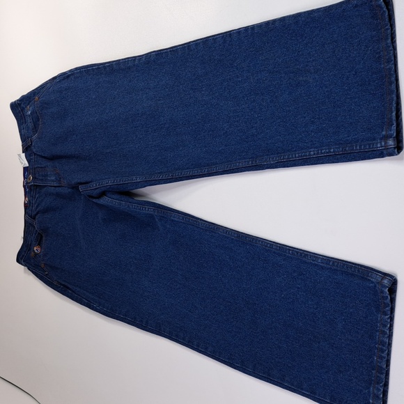 Vintage 90's Western Posted Slim Lowered Mid-Rise Tapered Leg Size 15/16 - Picture 10 of 17